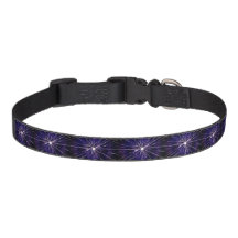 Lila och vit stjärnsprakande hundhalsband
