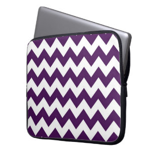 Lila och vit Zigzag Laptop Fodral