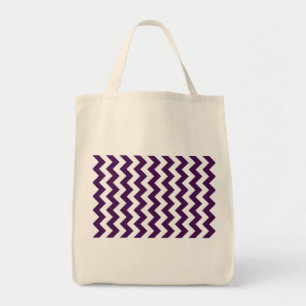 Lila och vit Zigzag Tygkasse