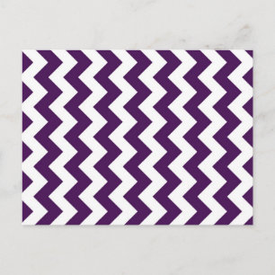 Lila och vit Zigzag Vykort