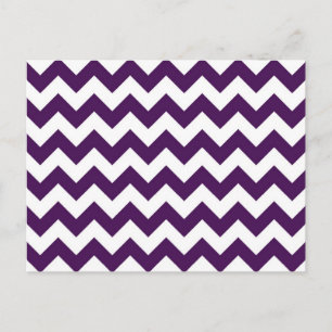 Lila och vit Zigzag Vykort
