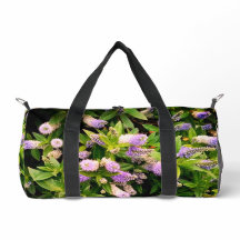 Lila och vita blommor