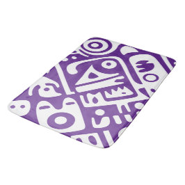 lila och vita dockor 2 av 4 badrumsmatta