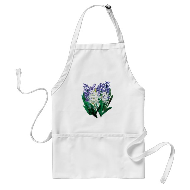 Lila och vita Hyacinths Apron Förkläde (Framsidan)