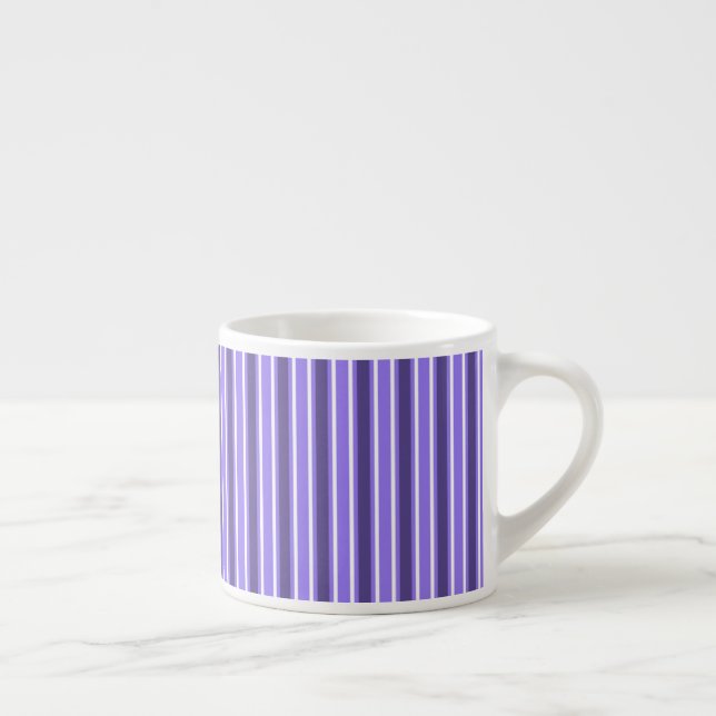 Lila och vita kandiser rand espressomugg (Höger)