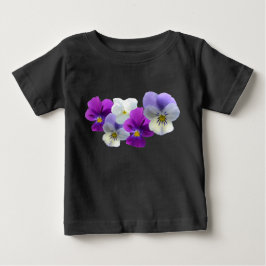 Lila och vita paneler Baby T-Shirt