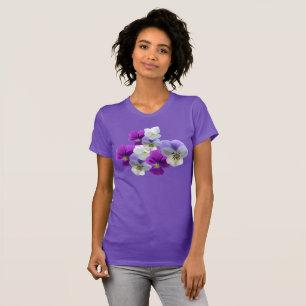 Lila och vita paneler Lila T-Shirt