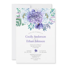 Lila och vita Peonies Blommigt Bröllop