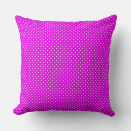 Lila och Vita Polka dots Dekorativ kudde