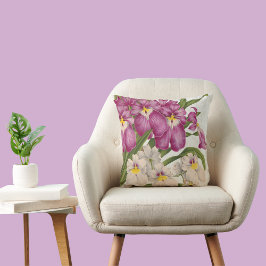 Lila och vita Vintagar med Lila Bakåt Kudde