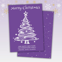 Lila- och vitjullkort för Helgdag