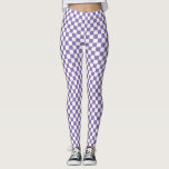 Lila och vitkontroll leggings<br><div class="desc">Lila och vita skinkorna</div>