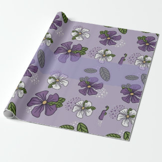 lila- och vitrosdesign presentpapper