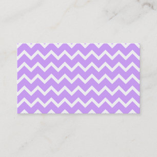 Lila- och vitsicksackStripes. Visitkort