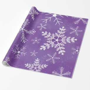 Lila- och vitSnowflakemönster Presentpapper
