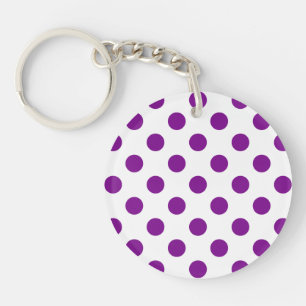 Lila och vitt polka dots
