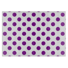 Lila och vitt polka dots