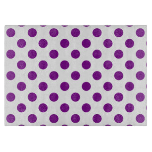 Lila och vitt polka dots