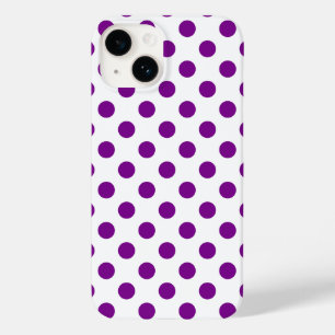 Lila och vitt polka dots