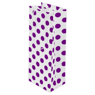 Lila och vitt polka dots