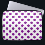 Lila och vitt polka dots laptop sleeve<br><div class="desc">Lila och vitt polka dots</div>