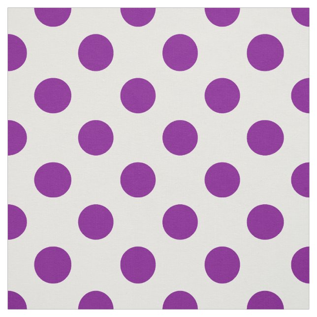 Lila och vitt polka dots tyg (Provkarta)