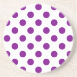 Lila och vitt polka dots underlägg sandsten<br><div class="desc">Lila och vitt polka dots</div>