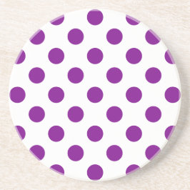 Lila och vitt polka dots underlägg sandsten