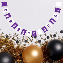 Lila och White School Färg Studenten Vimplar