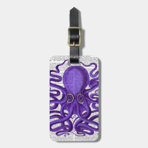 Lila Octopus Bagagebricka