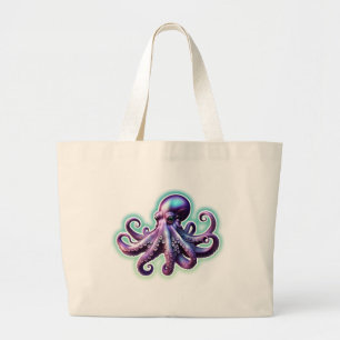 Lila Octopus Jumbo Tygkasse