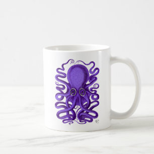 Lila Octopus Kaffemugg