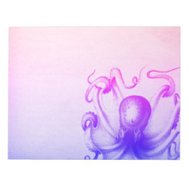 Lila Octopus Ombre Steampunk Sea Travel Anteckningsblock