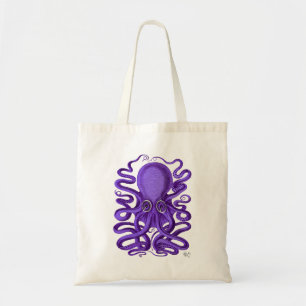 Lila Octopus Tygkasse