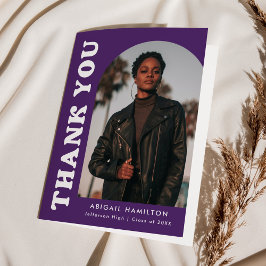 Lila Offset Arch 4 Photo Studenten Tack Kort