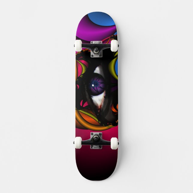 Lila öga skateboard bräda 21,5 cm (Framsida)