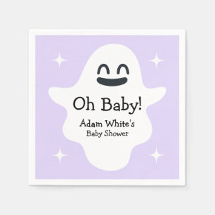 Lila Oh Baby Lycklig Ghost Halloween Baby Shower Pappersservett