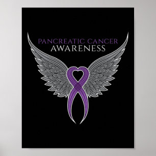 Lila Ökad medvetenhet om pankreascancer Band med A Poster