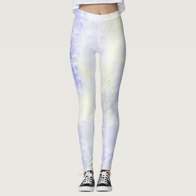 Lila Olive Abstrakt Leggings (Framsida)