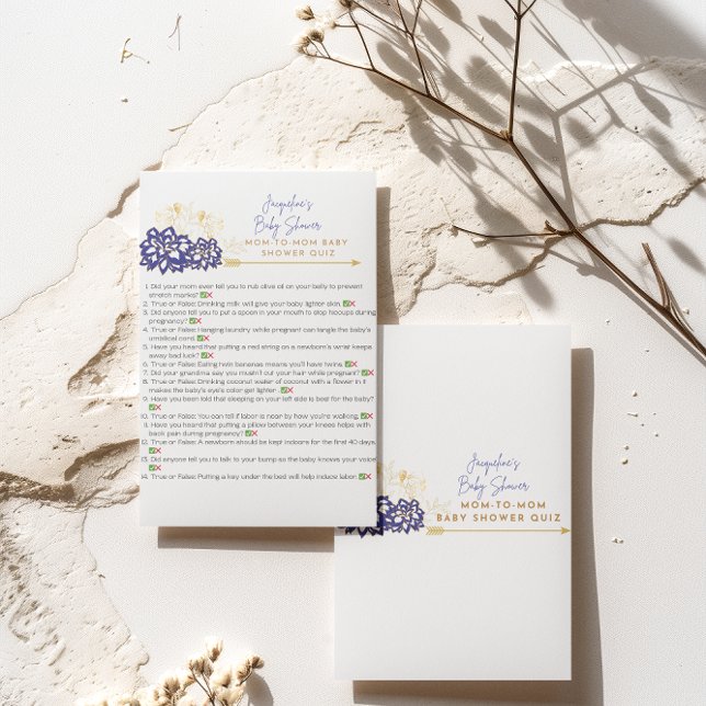 Lila om babydusch Mamma till Mamma-frågeformulär Tack Kort (Skapare uppladdad)