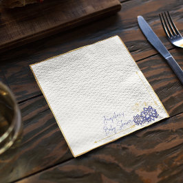 Lila om babydusch snögubbe Napkins Pappersservett
