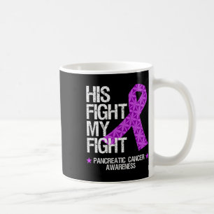 Lila om ökad medvetenhet om cancer Ribbon Hans Fig Kaffemugg