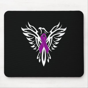 Lila om ökad medvetenhet om cancer Ribbon Phoenix Musmatta