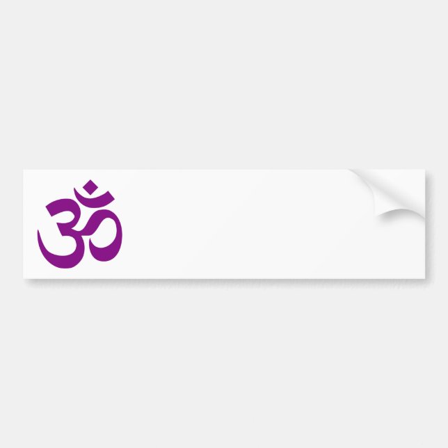 Lila Om-symbol Bildekal (Framsidan)