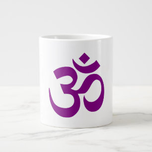 Lila Om-symbol Jumbo Mugg