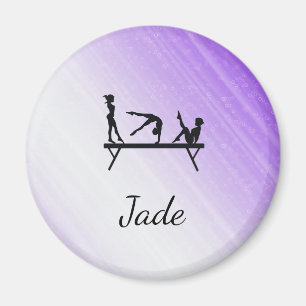 Lila Ombre Balance Beam Personlig Magnet