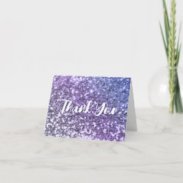 Lila Ombre Chunky Glitter Tack Kort