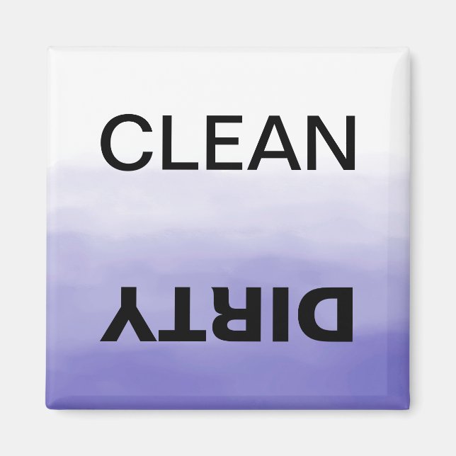 Lila Ombre Clean/Dirty Dishwasher Magnet (Framsidan)