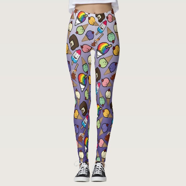 Lila Ombre Frosty Treats Leggings (Framsida)