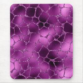 Lila Ombre Glam Glitter Giraffe Spots Mönster Musmatta
